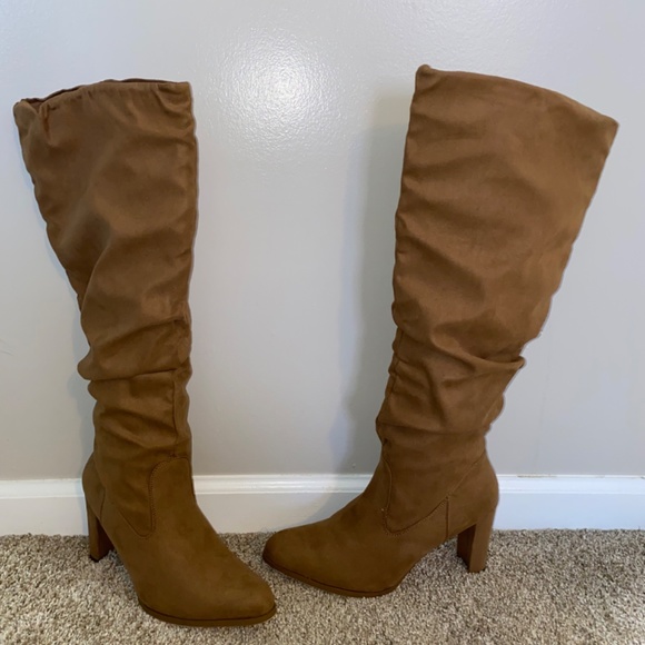 suede knee high heel boots - Picture 8 of 8